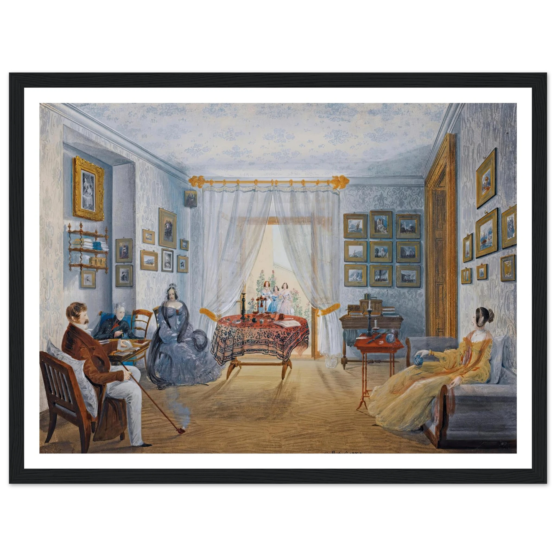 Seven Views Of Miskhor In The Crimea Iii (1841-1842) Art Print | Carlo Bossoli - Framed Poster - 30x40 cm / 12x16″ - Black frame