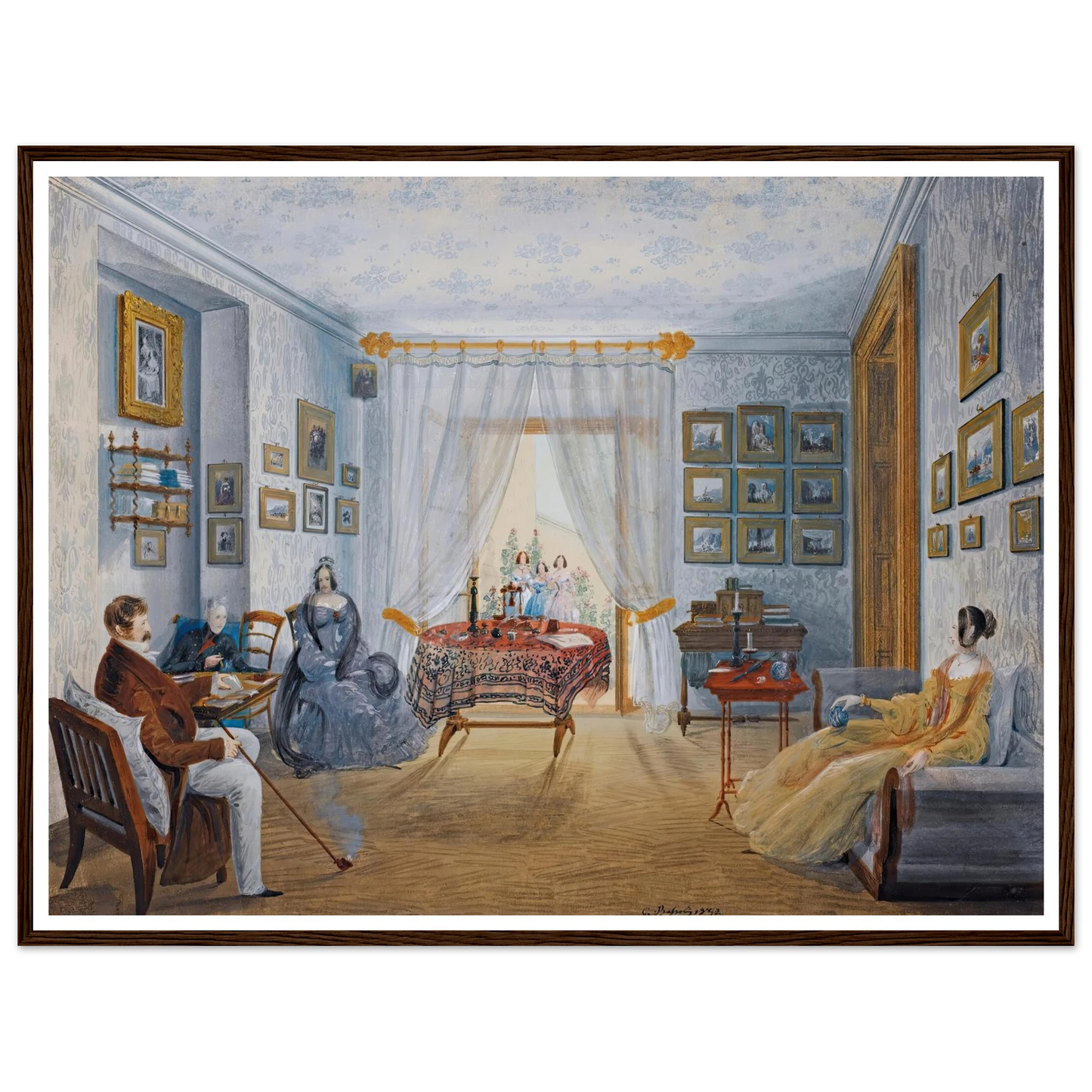 Seven Views Of Miskhor In The Crimea Iii (1841-1842) Art Print | Carlo Bossoli - Framed Poster - 30x40 cm / 12x16″ - Black frame