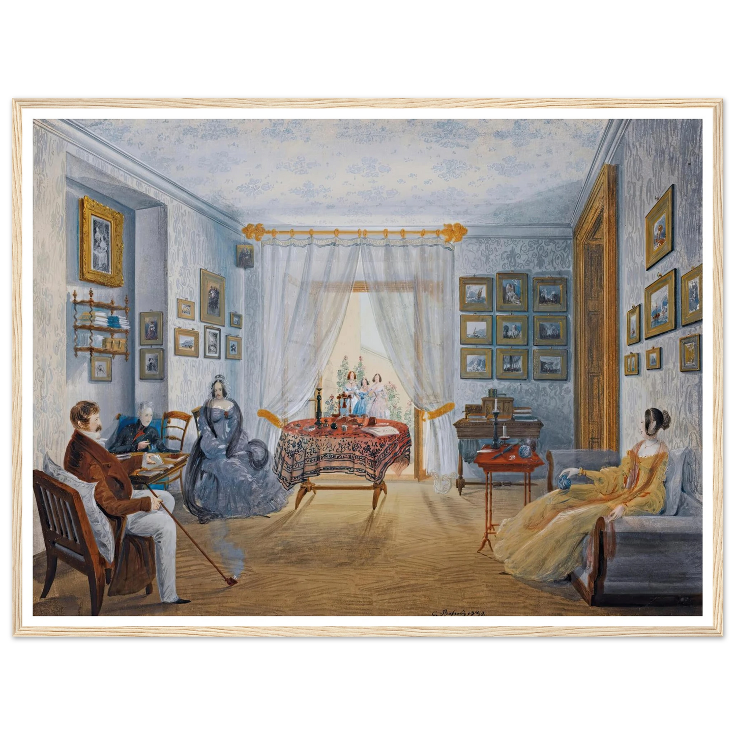 Seven Views Of Miskhor In The Crimea Iii (1841-1842) Art Print | Carlo Bossoli - Framed Poster - 30x40 cm / 12x16″ - Black frame