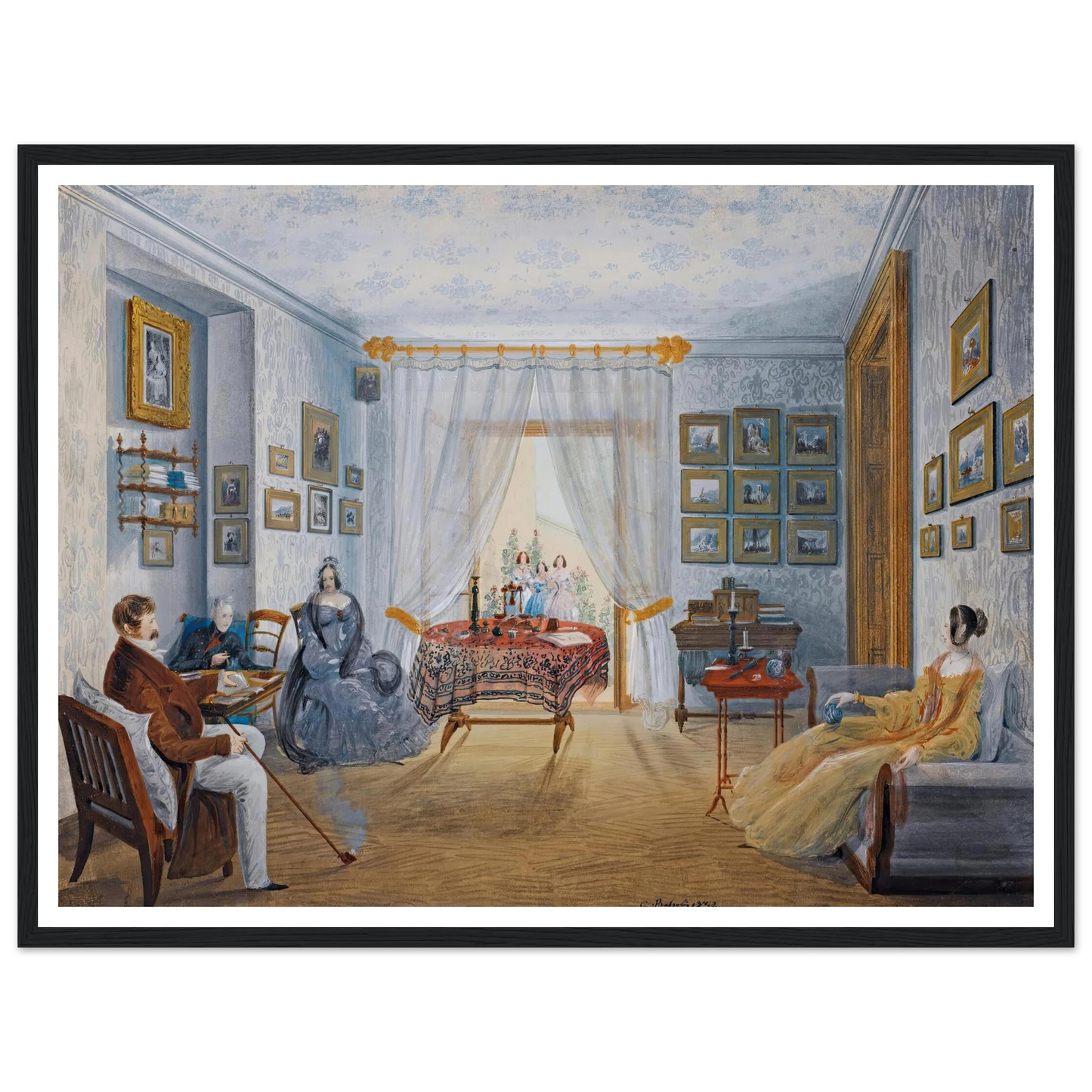 Seven Views Of Miskhor In The Crimea Iii (1841-1842) Art Print | Carlo Bossoli - Framed Poster - 30x40 cm / 12x16″ - Black frame