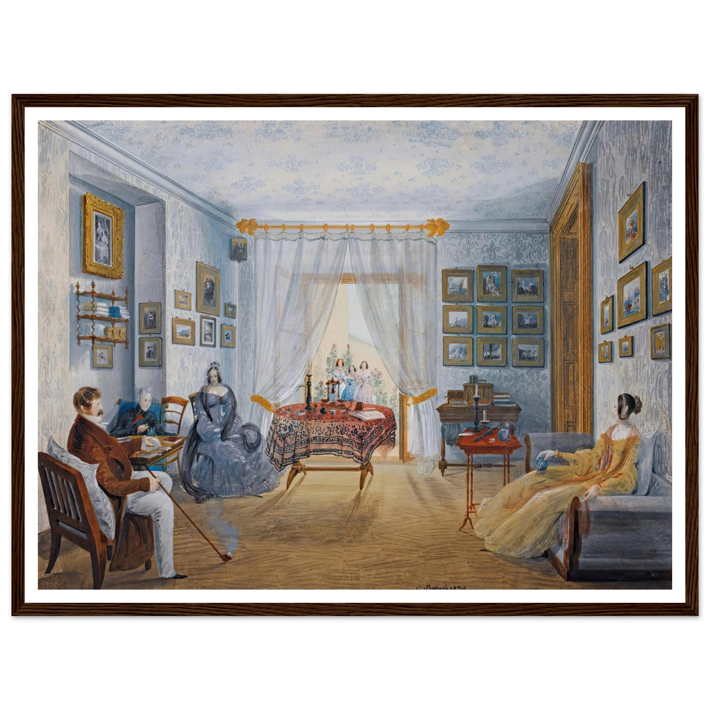 Seven Views Of Miskhor In The Crimea Iii (1841-1842) Art Print | Carlo Bossoli - Framed Poster - 30x40 cm / 12x16″ - Black frame