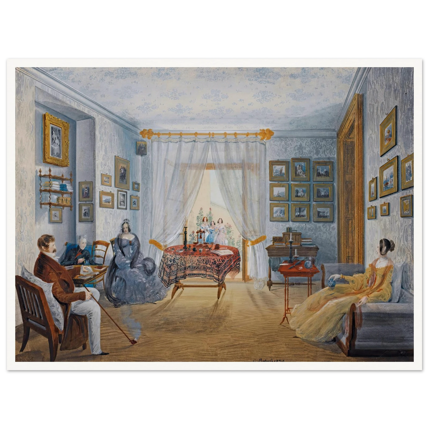 Seven Views Of Miskhor In The Crimea Iii (1841-1842) Art Print | Carlo Bossoli - Framed Poster - 30x40 cm / 12x16″ - Black frame