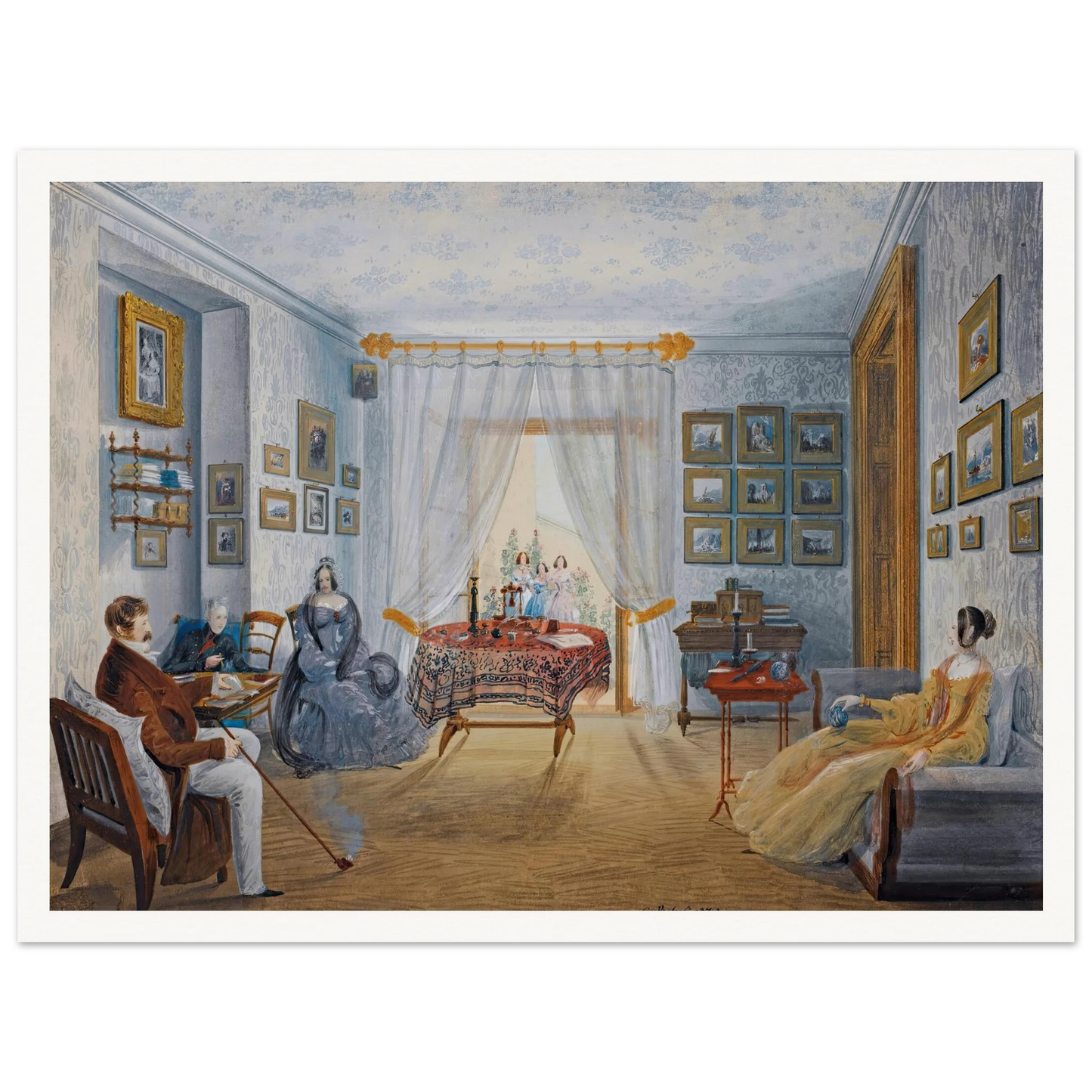 Seven Views Of Miskhor In The Crimea Iii (1841-1842) Art Print | Carlo Bossoli - Framed Poster - 30x40 cm / 12x16″ - Black frame