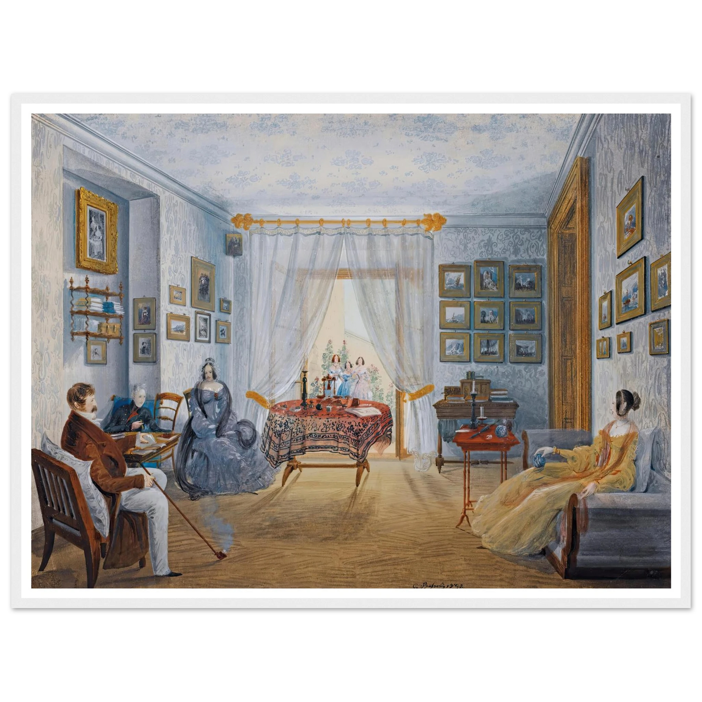 Seven Views Of Miskhor In The Crimea Iii (1841-1842) Art Print | Carlo Bossoli - Framed Poster - 30x40 cm / 12x16″ - Black frame