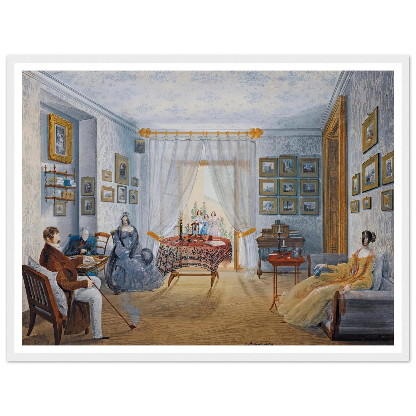 Seven Views Of Miskhor In The Crimea Iii (1841-1842) Art Print | Carlo Bossoli - Framed Poster - 30x40 cm / 12x16″ - Black frame