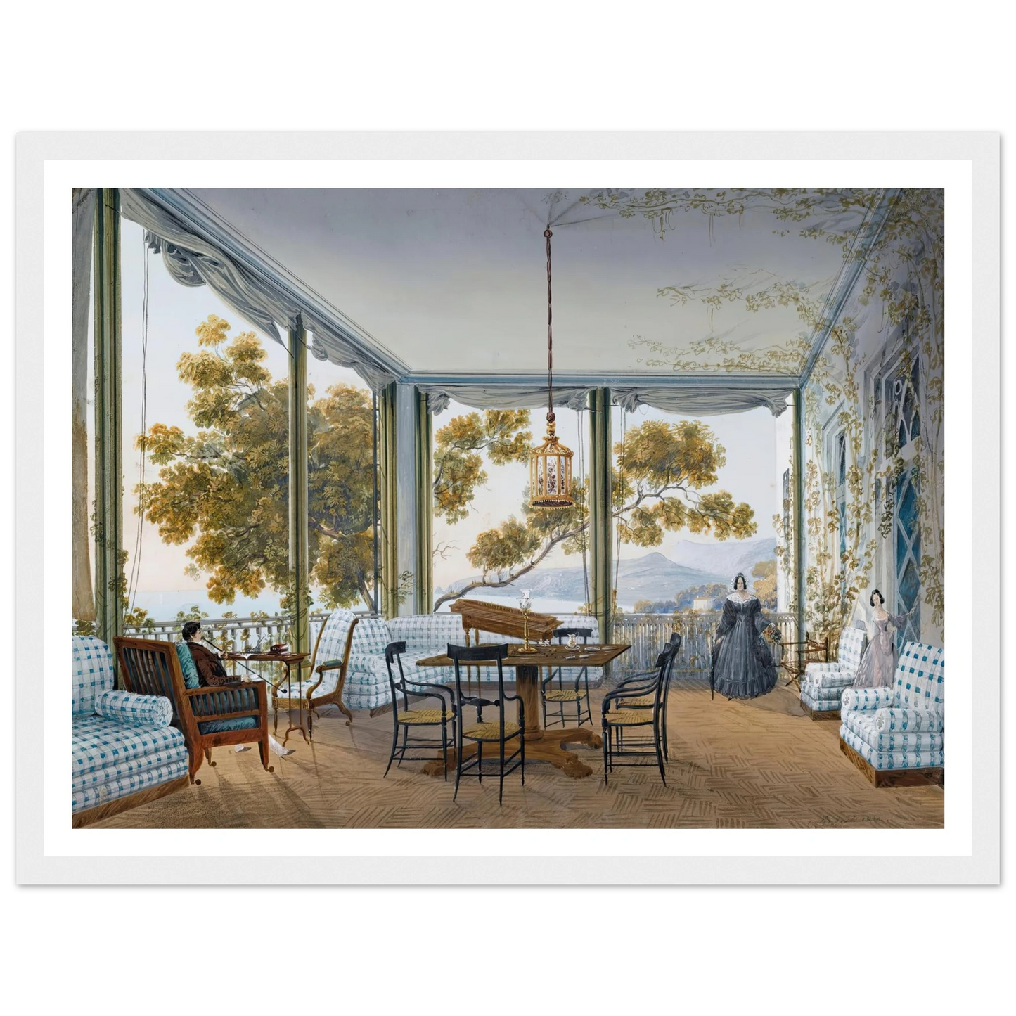 Seven Views Of Miskhor In The Crimea Iv (1841-1842) Art Print | Carlo Bossoli - Framed Poster - 30x40 cm / 12x16″ - Black frame