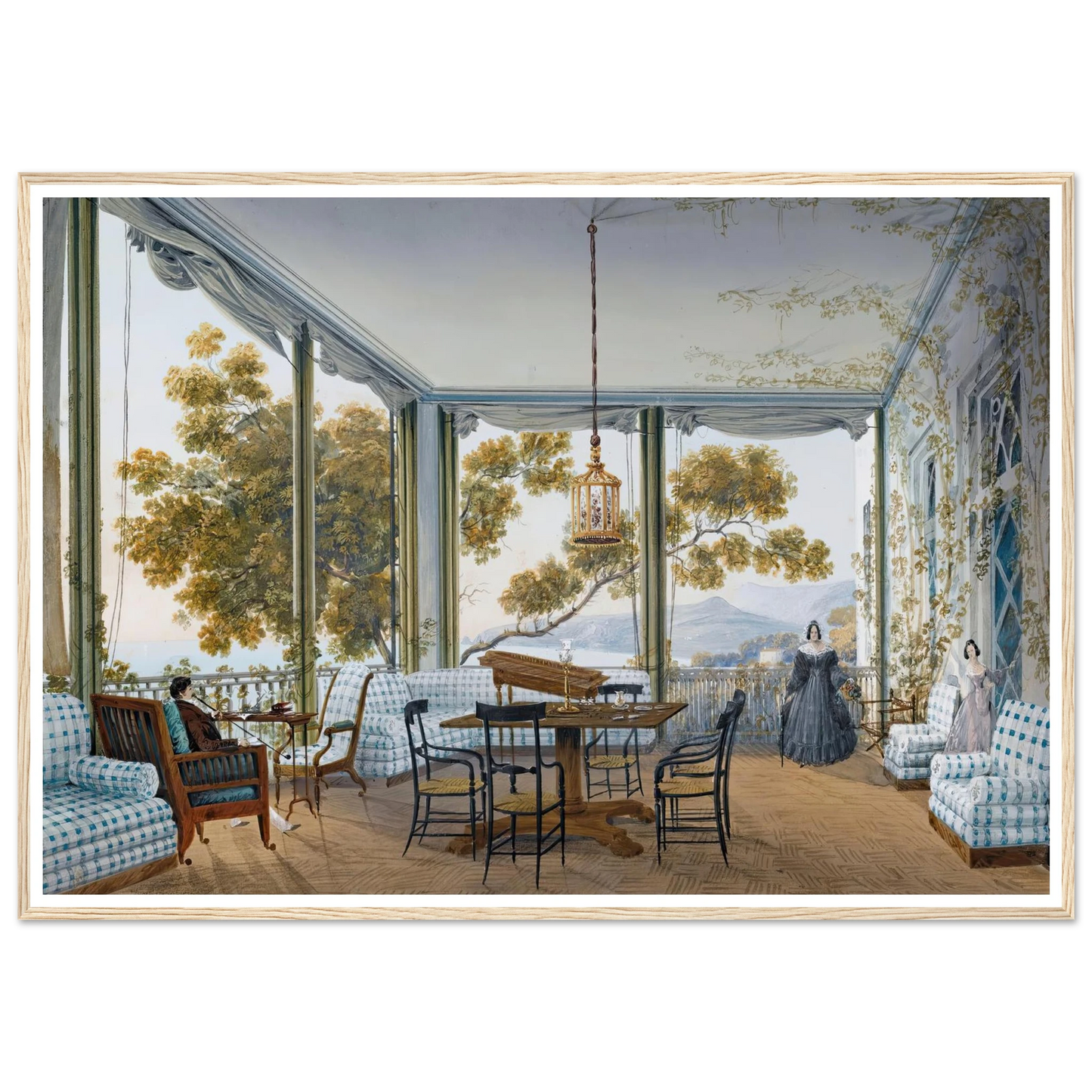 Seven Views Of Miskhor In The Crimea Iv (1841-1842) Art Print | Carlo Bossoli - Framed Poster - 30x40 cm / 12x16″ - Black frame