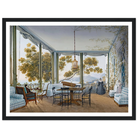 Seven Views Of Miskhor In The Crimea Iv (1841-1842) Art Print | Carlo Bossoli - Framed Poster - 30x40 cm / 12x16″ - Black frame