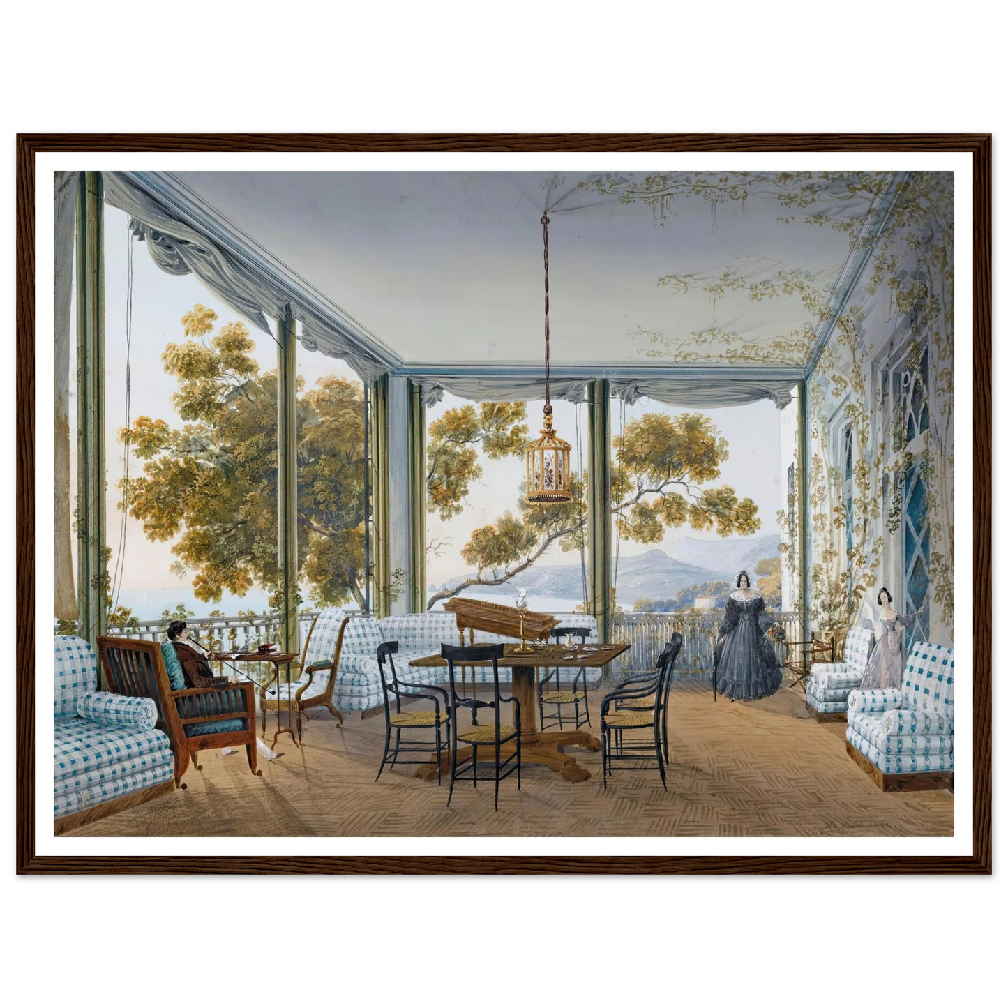 Seven Views Of Miskhor In The Crimea Iv (1841-1842) Art Print | Carlo Bossoli - Framed Poster - 30x40 cm / 12x16″ - Black frame