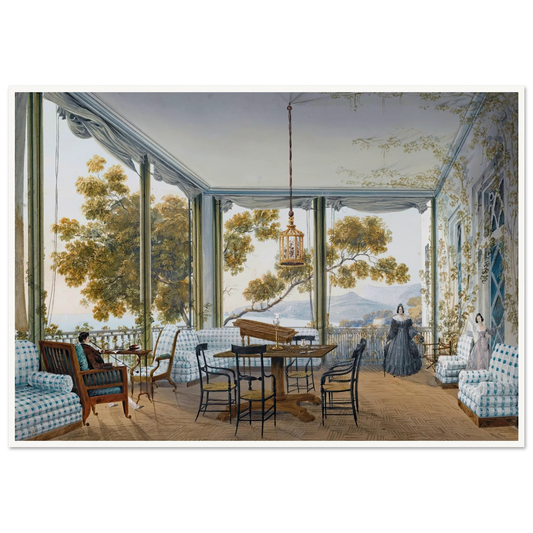 Seven Views Of Miskhor In The Crimea Iv (1841-1842) Art Print | Carlo Bossoli - Framed Poster - 30x40 cm / 12x16″ - Black frame