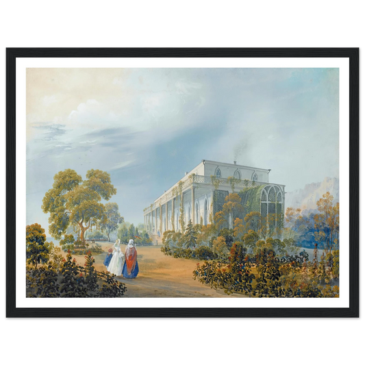 Seven Views Of Miskhor In The Crimea V (1841-1842) Art Print | Carlo Bossoli - Framed Poster - 30x40 cm / 12x16″ - Black frame