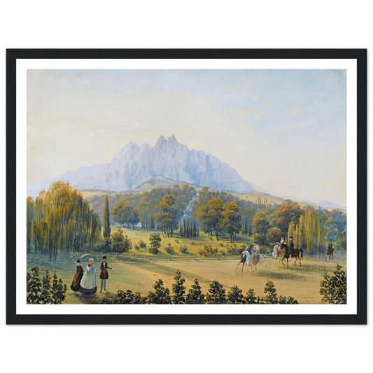 Seven Views Of Miskhor In The Crimea Vi (1841-1842) Art Print | Carlo Bossoli - Framed Poster - 30x40 cm / 12x16″ - Black frame