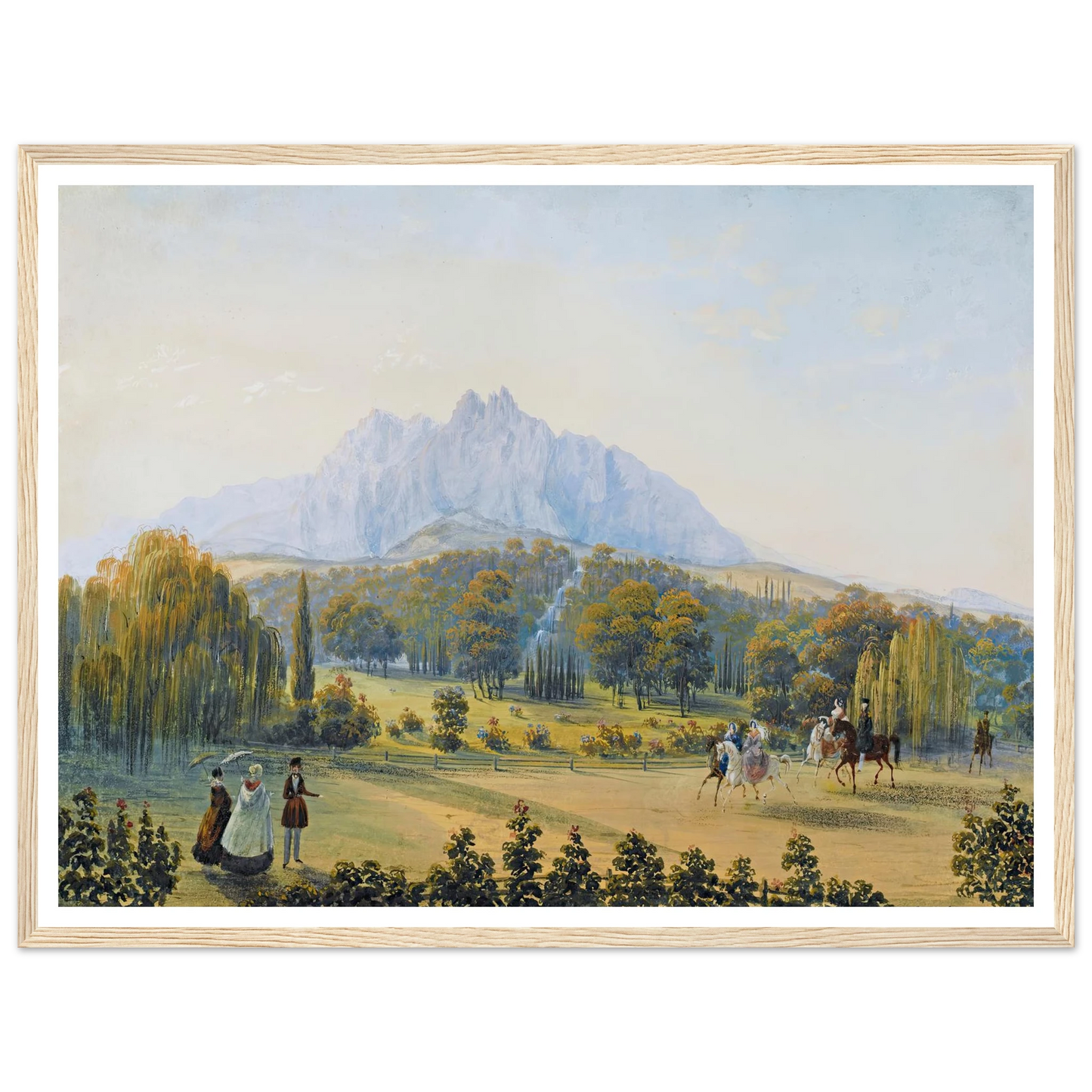 Seven Views Of Miskhor In The Crimea Vi (1841-1842) Art Print | Carlo Bossoli - Framed Poster - 30x40 cm / 12x16″ - Black frame