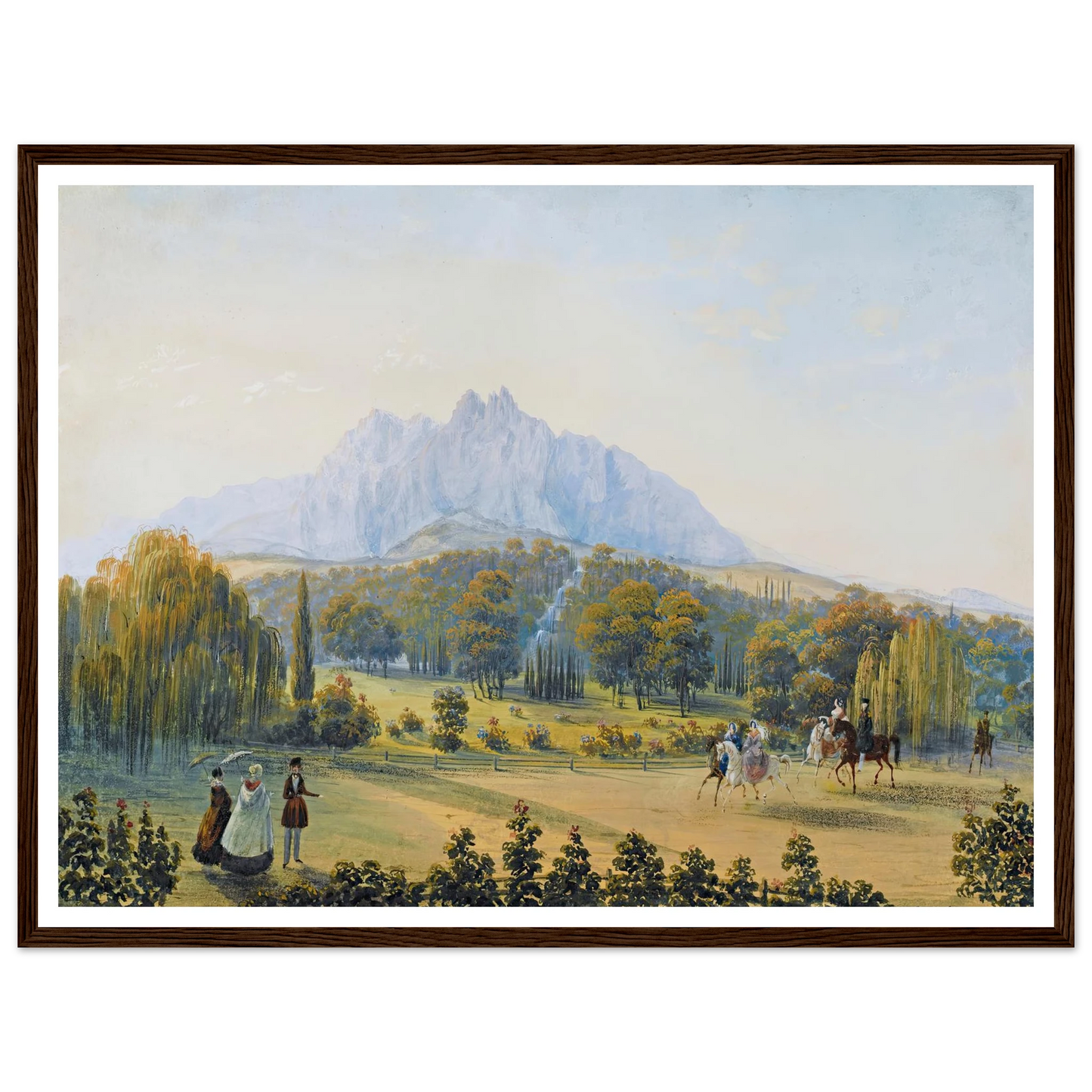 Seven Views Of Miskhor In The Crimea Vi (1841-1842) Art Print | Carlo Bossoli - Framed Poster - 30x40 cm / 12x16″ - Black frame