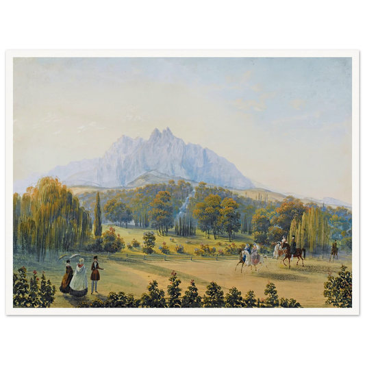 Seven Views Of Miskhor In The Crimea Vi (1841-1842) Art Print | Carlo Bossoli - Framed Poster - 30x40 cm / 12x16″ - Black frame