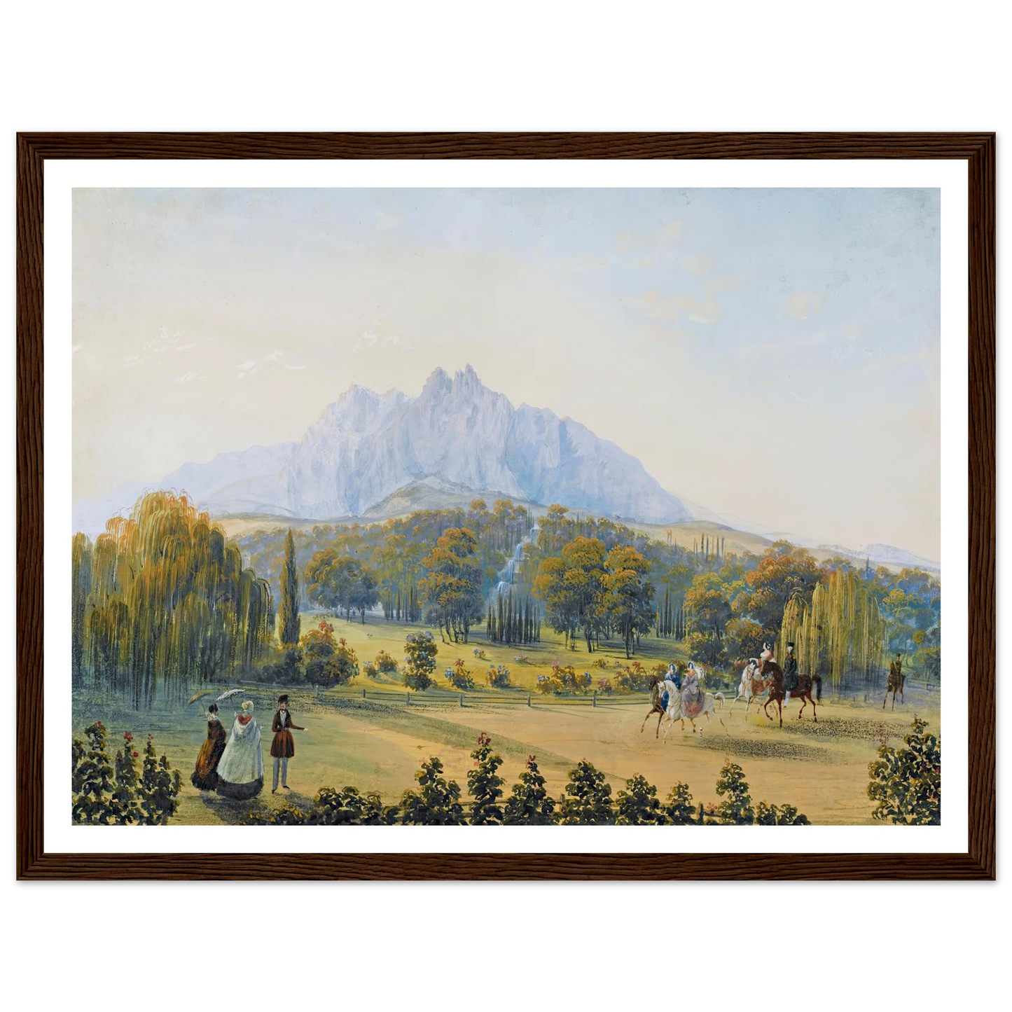 Seven Views Of Miskhor In The Crimea Vi (1841-1842) Art Print | Carlo Bossoli - Framed Poster - 30x40 cm / 12x16″ - Black frame