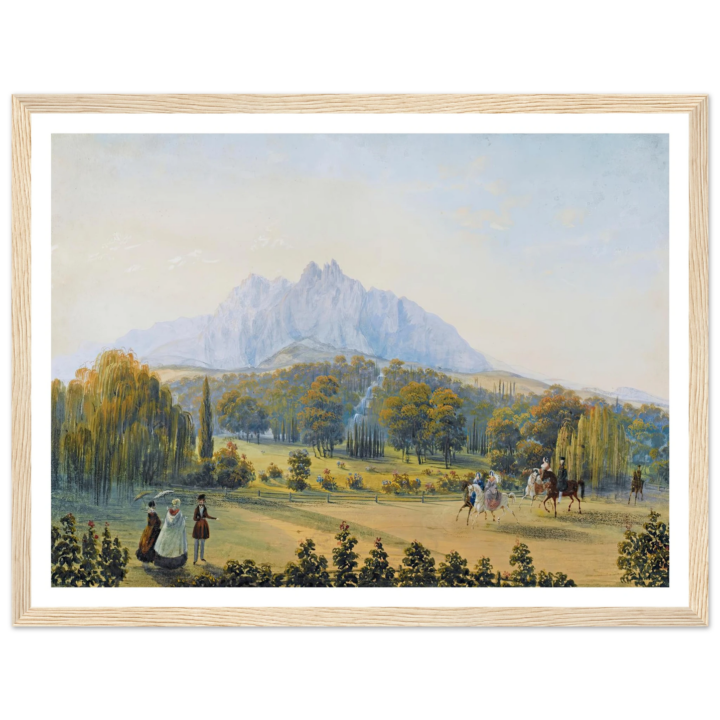 Seven Views Of Miskhor In The Crimea Vi (1841-1842) Art Print | Carlo Bossoli - Framed Poster - 30x40 cm / 12x16″ - Black frame