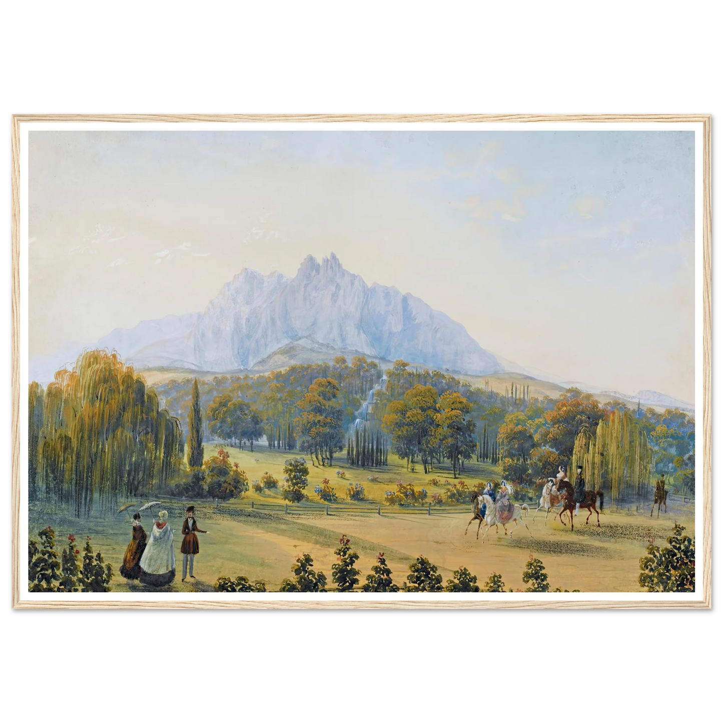Seven Views Of Miskhor In The Crimea Vi (1841-1842) Art Print | Carlo Bossoli - Framed Poster - 30x40 cm / 12x16″ - Black frame