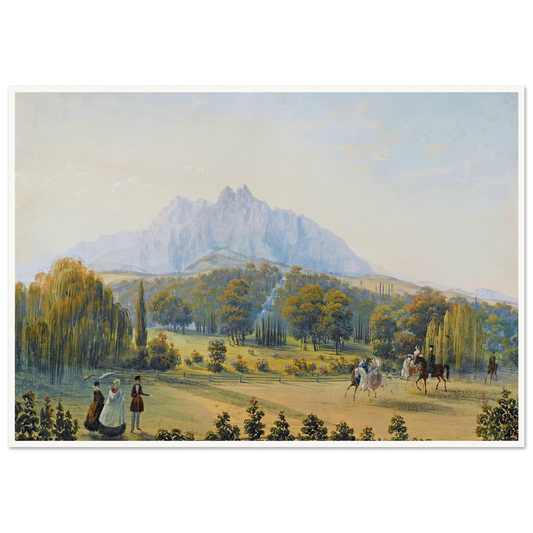 Seven Views Of Miskhor In The Crimea Vi (1841-1842) Art Print | Carlo Bossoli - Framed Poster - 30x40 cm / 12x16″ - Black frame