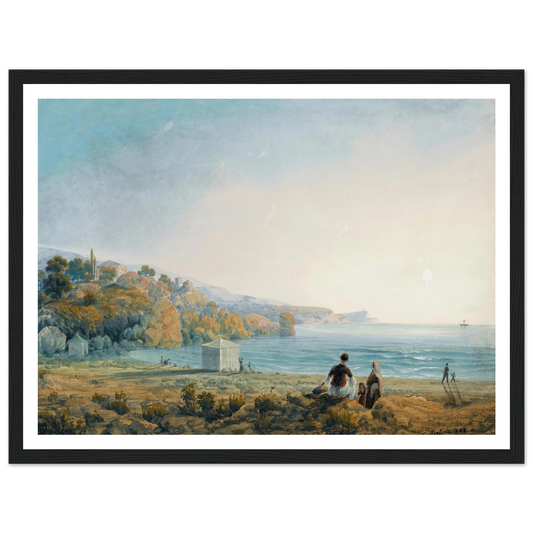 Seven Views Of Miskhor In The Crimea Vii (1841-1842) Art Print | Carlo Bossoli - Framed Poster - 30x40 cm / 12x16″ - Black frame
