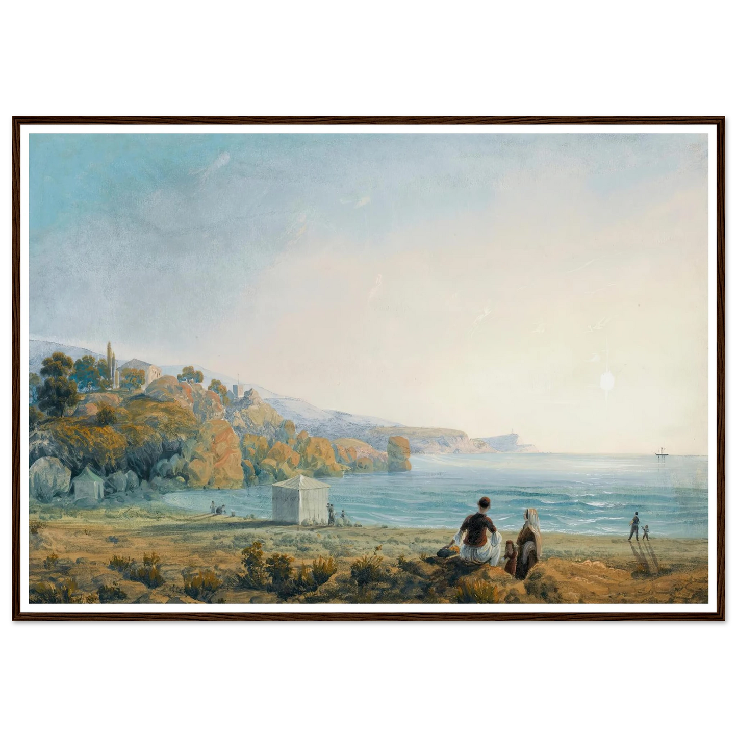 Seven Views Of Miskhor In The Crimea Vii (1841-1842) Art Print | Carlo Bossoli - Framed Poster - 30x40 cm / 12x16″ - Black frame