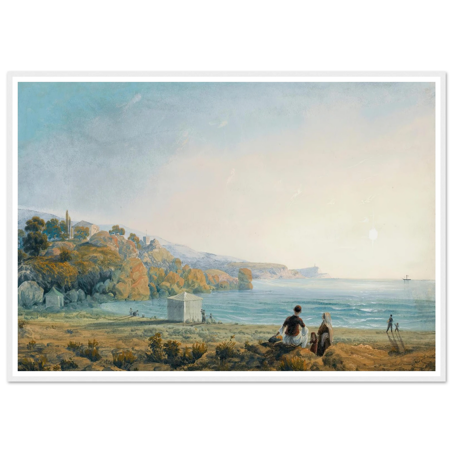 Seven Views Of Miskhor In The Crimea Vii (1841-1842) Art Print | Carlo Bossoli - Framed Poster - 30x40 cm / 12x16″ - Black frame