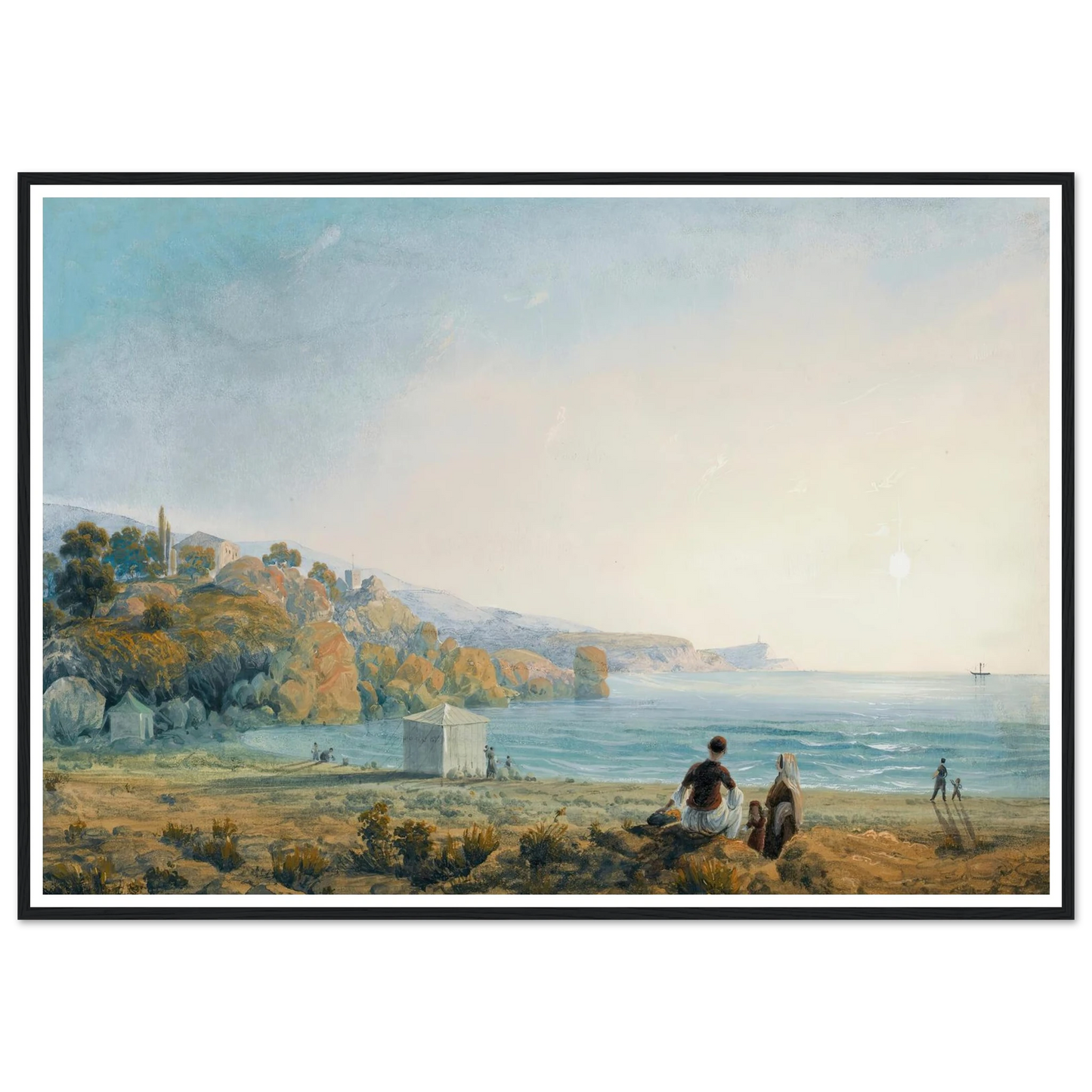 Seven Views Of Miskhor In The Crimea Vii (1841-1842) Art Print | Carlo Bossoli - Framed Poster - 30x40 cm / 12x16″ - Black frame