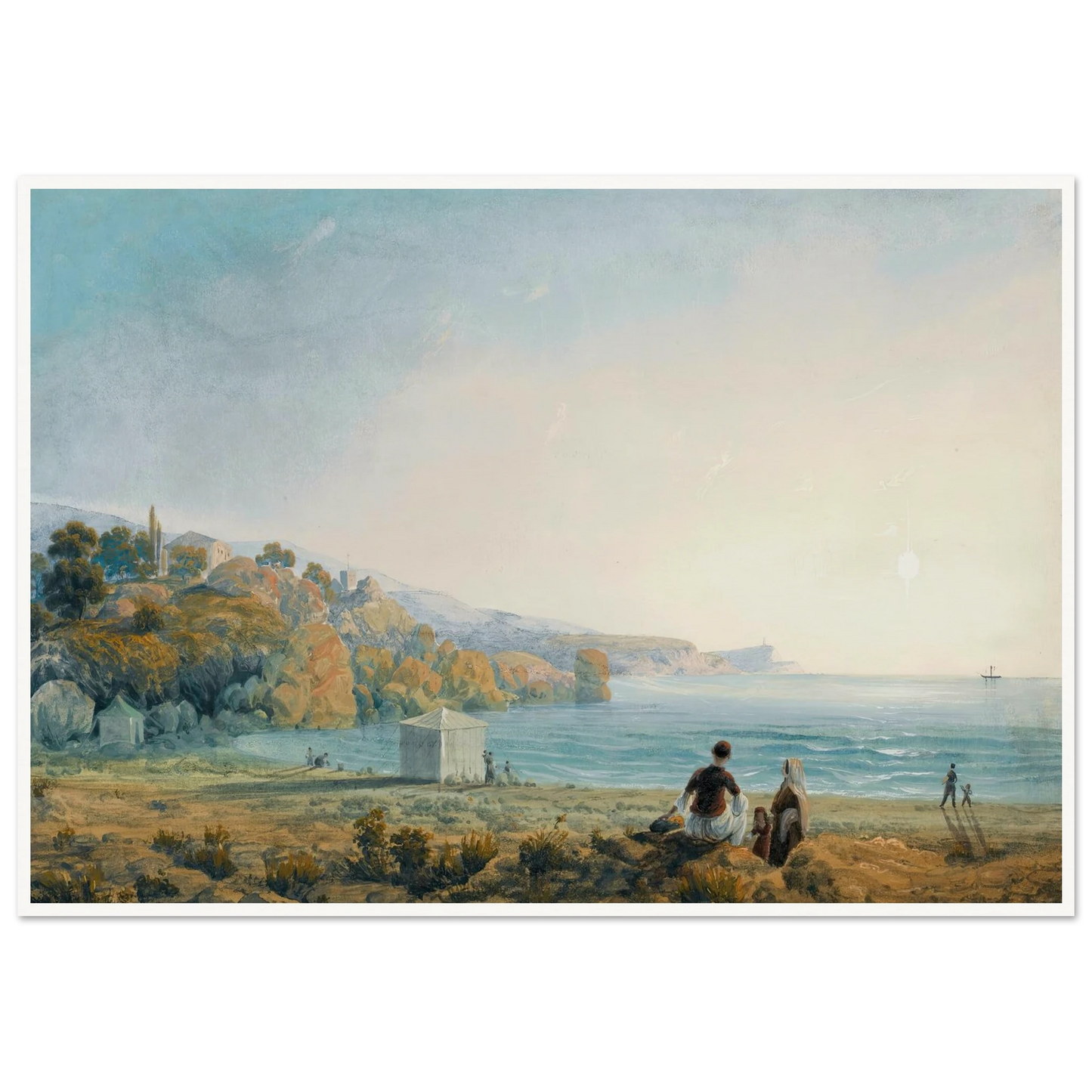 Seven Views Of Miskhor In The Crimea Vii (1841-1842) Art Print | Carlo Bossoli - Framed Poster - 30x40 cm / 12x16″ - Black frame