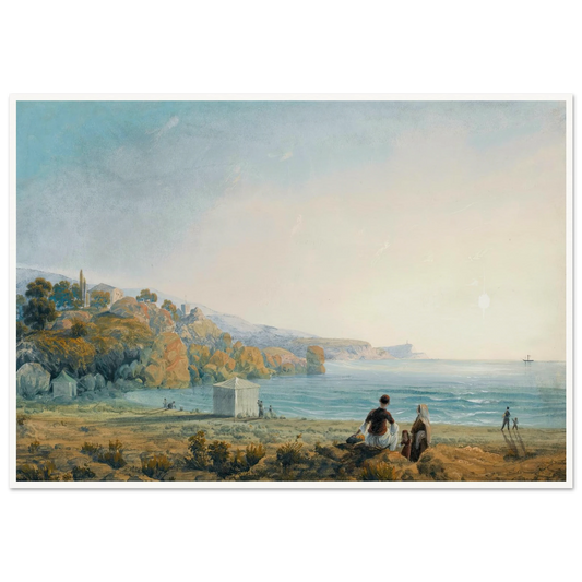 Seven Views Of Miskhor In The Crimea Vii (1841-1842) Art Print | Carlo Bossoli - Framed Poster - 30x40 cm / 12x16″ - Black frame