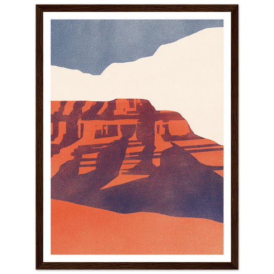 Shadow of The Ancient Rim - Framed Poster - 30x40 cm / 12x16″ - Black frame