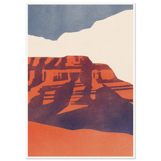 Shadow of The Ancient Rim - Framed Poster - 30x40 cm / 12x16″ - Black frame