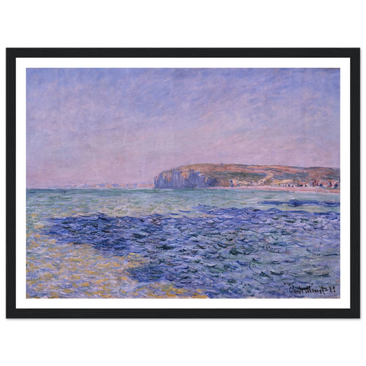 Shadows on the Sea. The Cliffs at Pourville (1882) Art Print | Claude Monet - Framed Poster - 30x40 cm / 12x16″ - Black frame