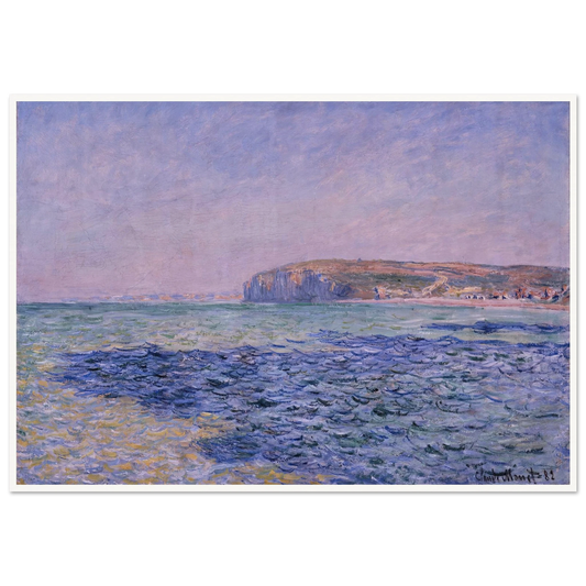 Shadows on the Sea. The Cliffs at Pourville (1882) Art Print | Claude Monet - Framed Poster - 30x40 cm / 12x16″ - Black frame