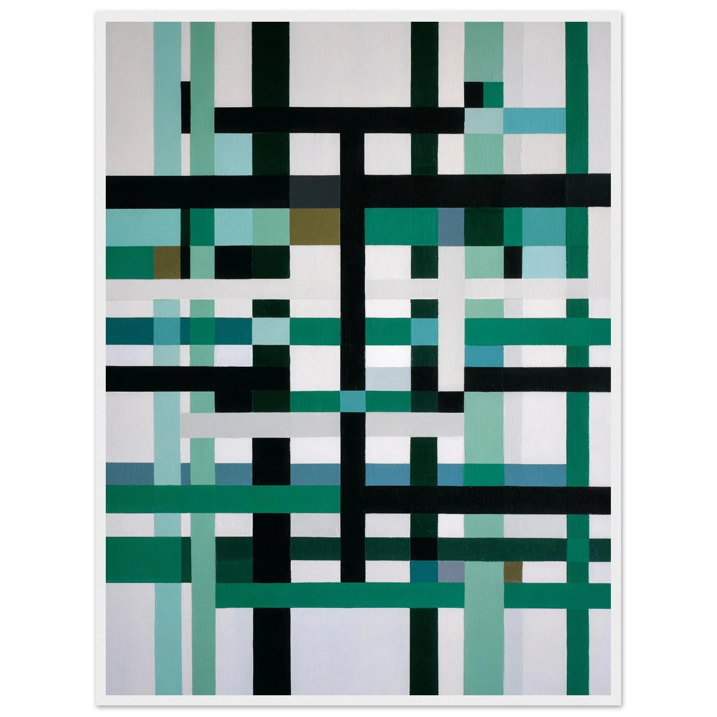 Sharp Color Geometry - Framed Poster - 30x40 cm / 12x16″ - Black frame