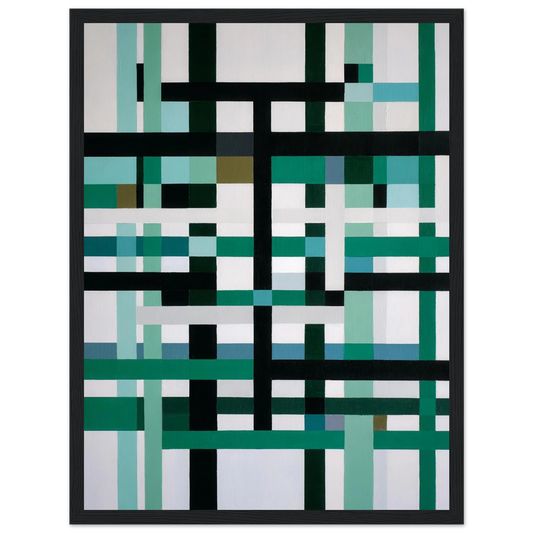 Sharp Color Geometry - Framed Poster - 30x40 cm / 12x16″ - Black frame