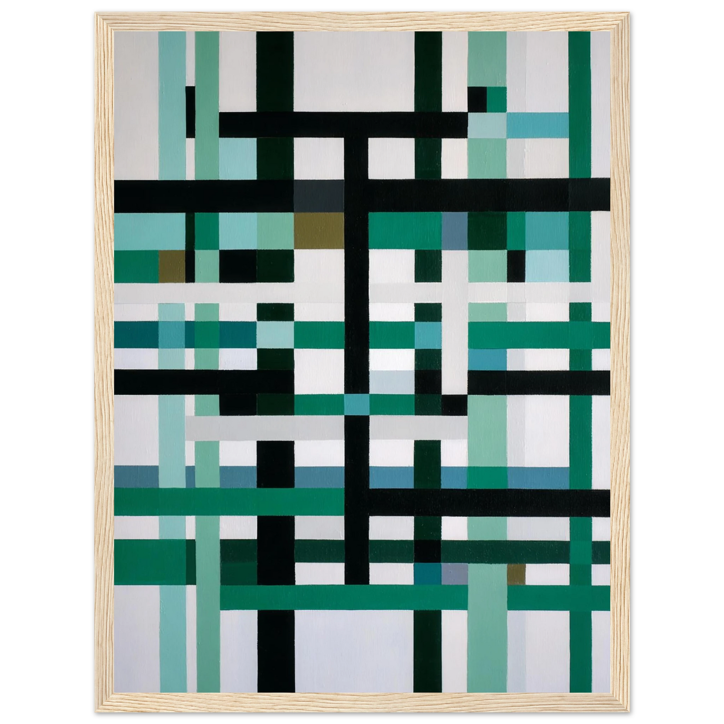 Sharp Color Geometry - Framed Poster - 30x40 cm / 12x16″ - Black frame