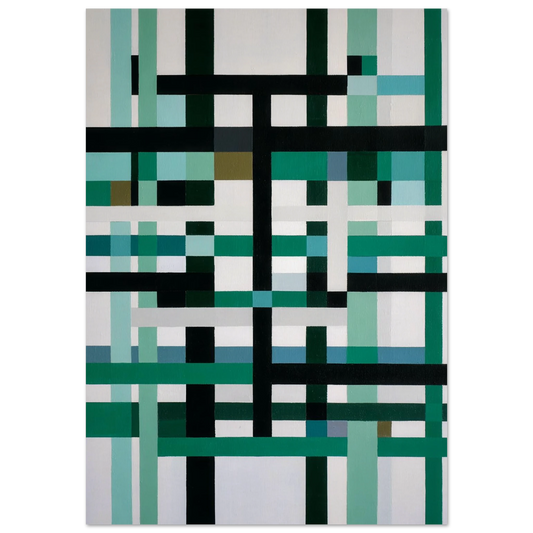 Sharp Color Geometry - Framed Poster - 30x40 cm / 12x16″ - Black frame