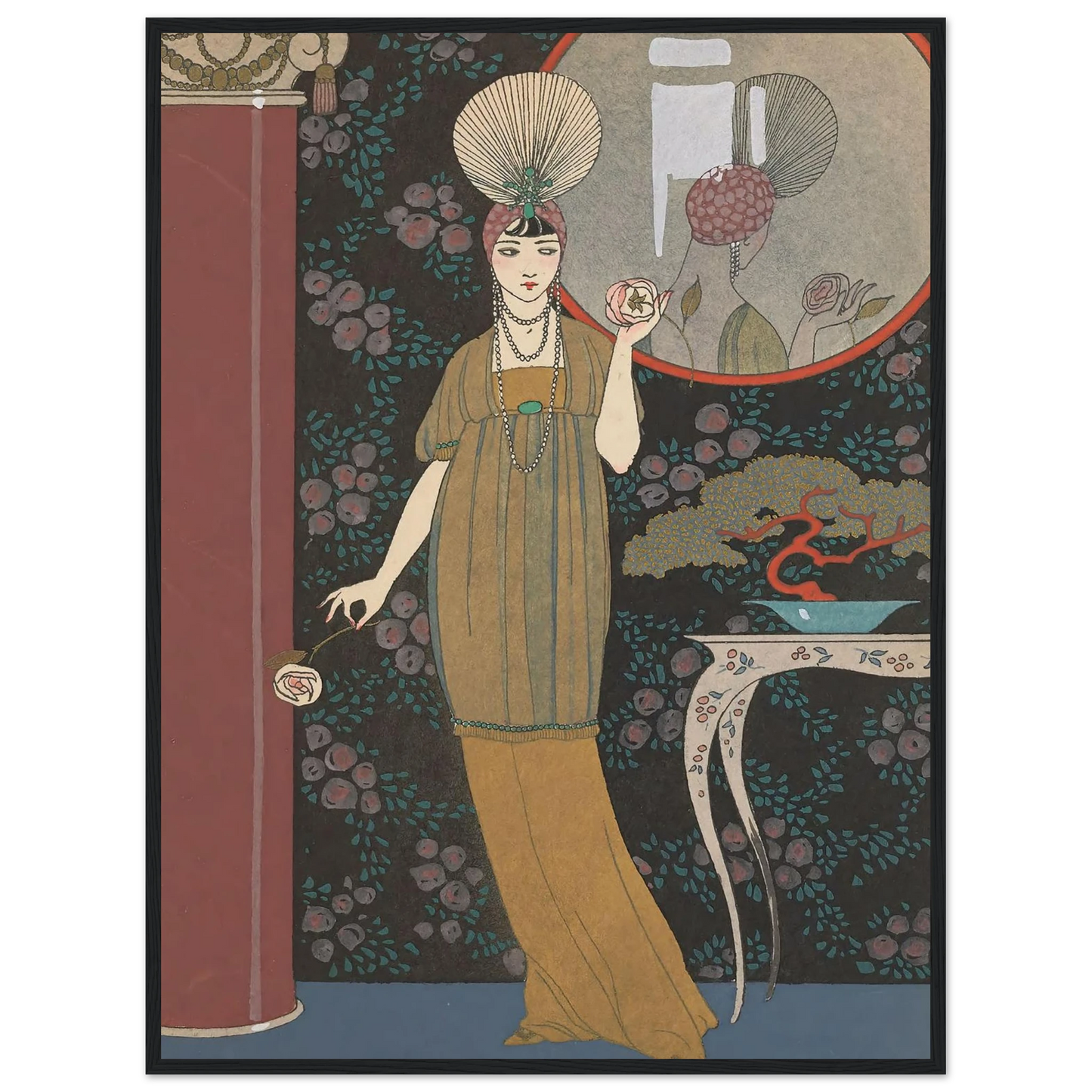 Sheherazade (1914) Art Print | George Barbier - Framed Poster - 30x40 cm / 12x16″ - Black frame