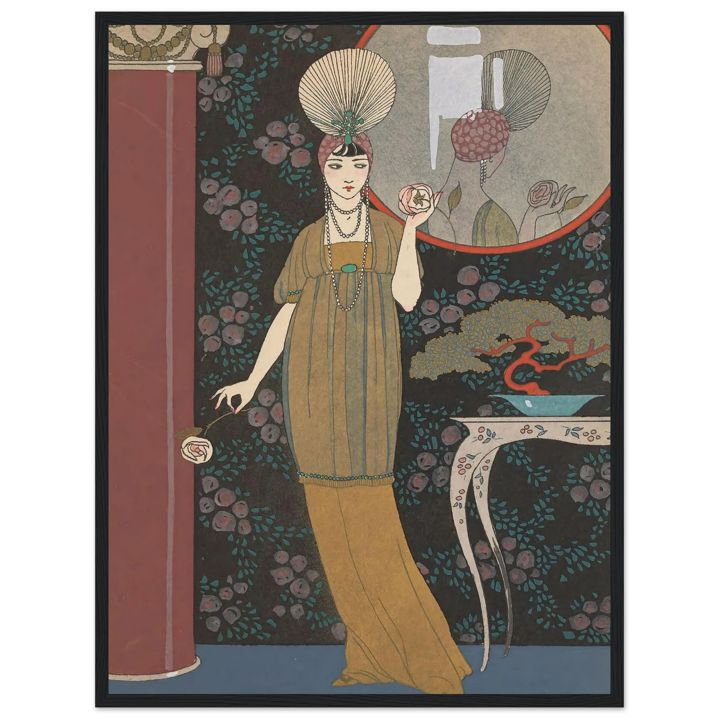Sheherazade (1914) Art Print | George Barbier - Framed Poster - 30x40 cm / 12x16″ - Black frame