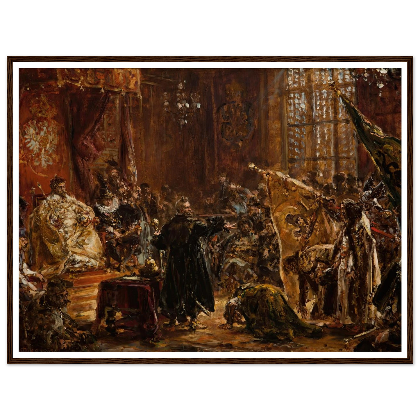 Shuysky Tsars at the Seym of Warsaw (1892) Art Print | Jan Matejko - Framed Poster - 30x40 cm / 12x16″ - Black frame