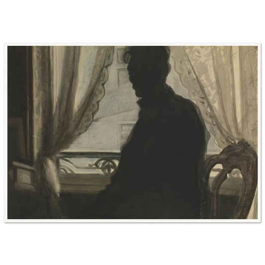 Silhouet van de schilder (1907) Art Print | Leon Spilliaert - Framed Poster - 30x40 cm / 12x16″ - Black frame