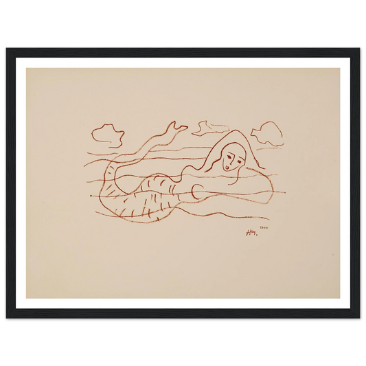 Sirènes (1942) Art Print | Henri Matisse - Framed Poster - 30x40 cm / 12x16″ - Black frame