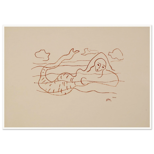 Sirènes (1942) Art Print | Henri Matisse - Framed Poster - 30x40 cm / 12x16″ - Black frame