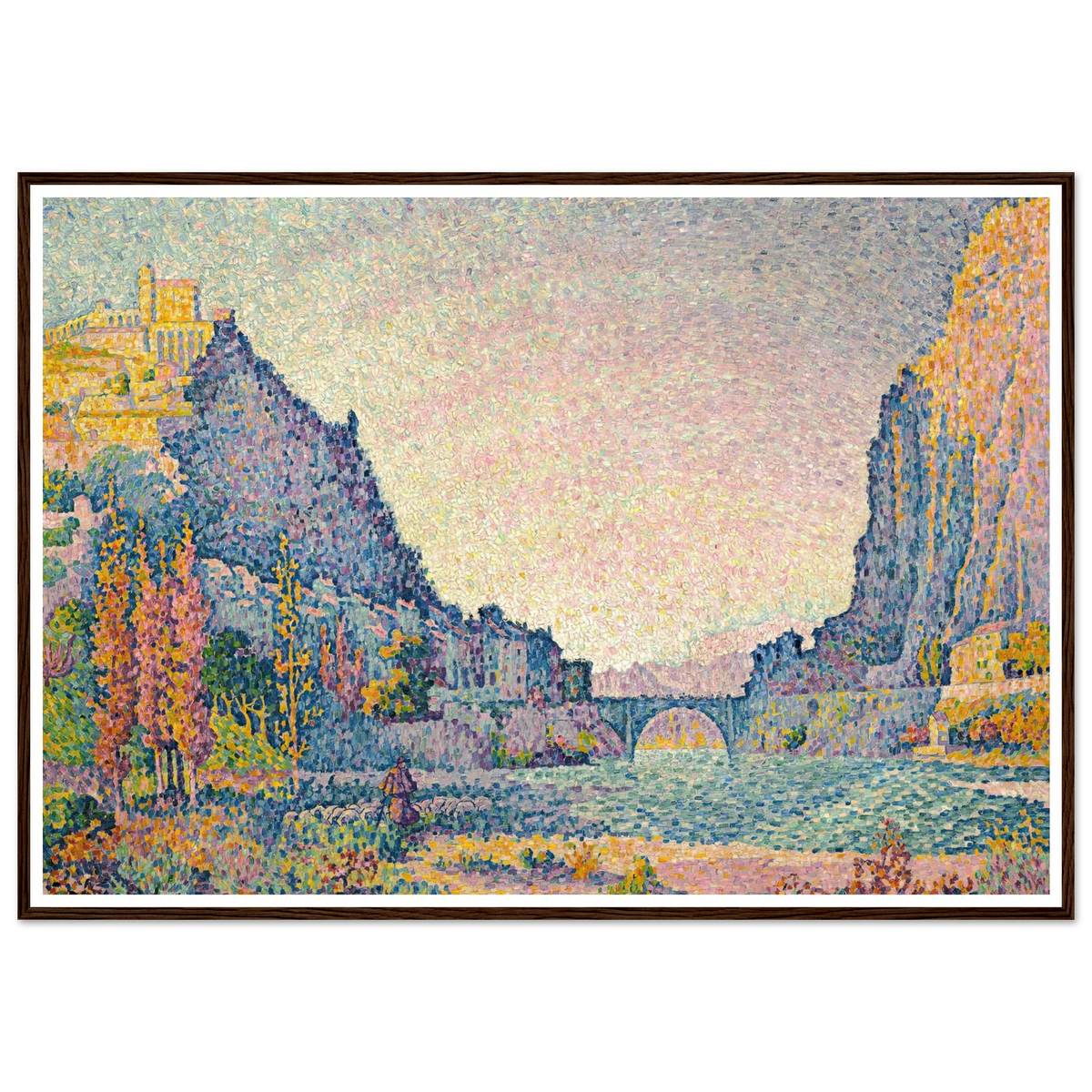 Sisteron (1902) Art Print | Paul Signac - Framed Poster - 30x40 cm / 12x16″ - Black frame