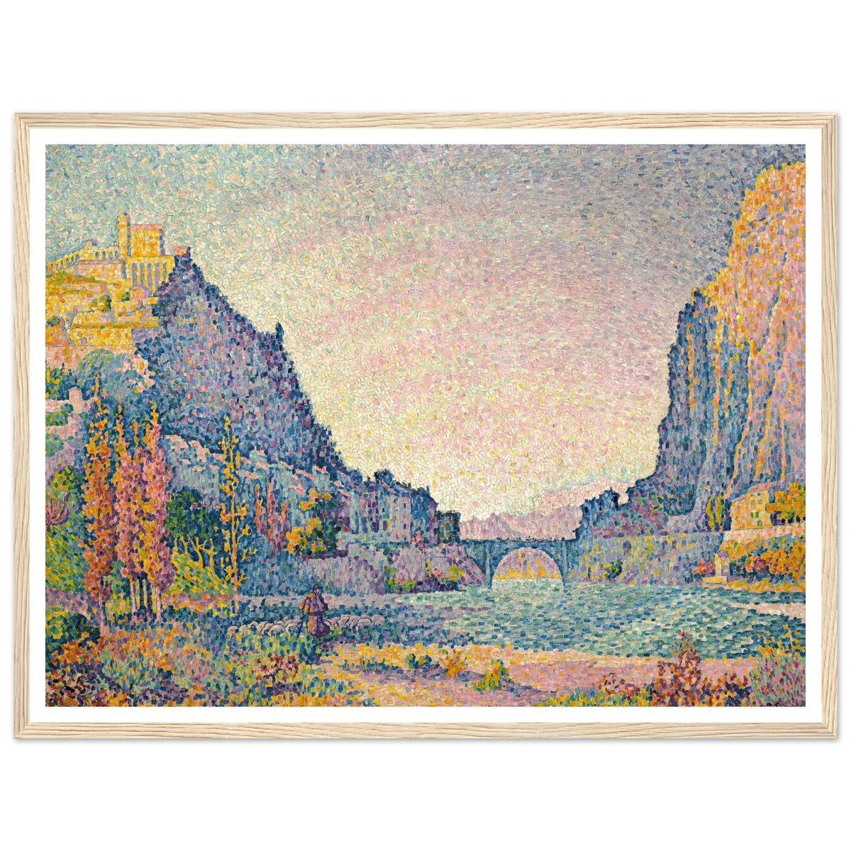 Sisteron (1902) Art Print | Paul Signac - Framed Poster - 30x40 cm / 12x16″ - Black frame