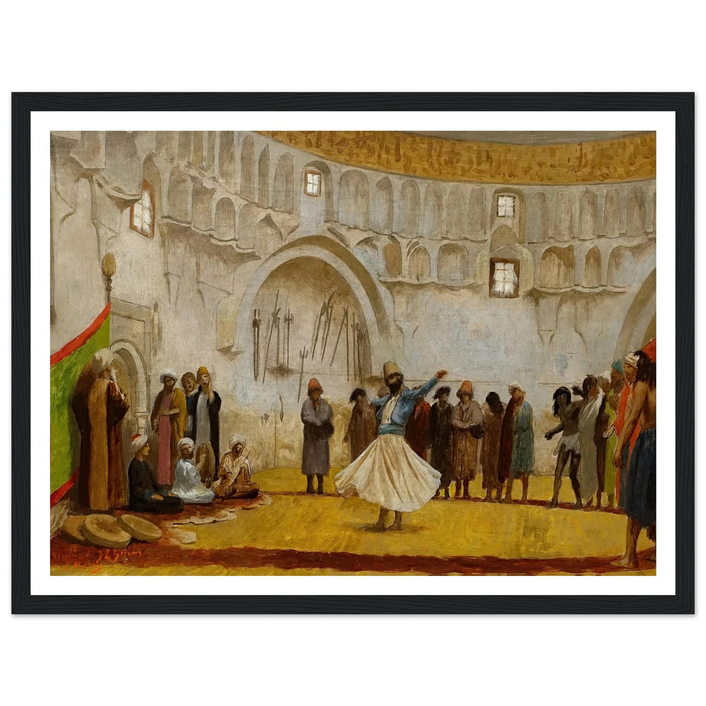 Sketch for Le derviche tourneur (The Whirling Dervish) (c. 1868-1889) Art Print | Jean Leon Gerome - Framed Poster - 30x40 cm / 12x16″ - Black frame