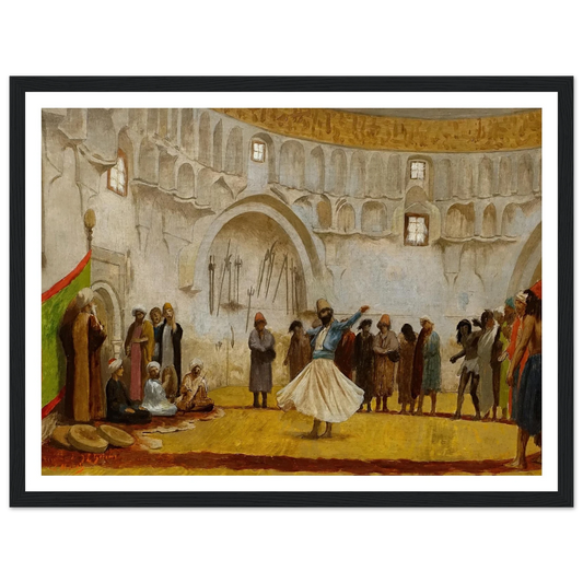 Sketch for Le derviche tourneur (The Whirling Dervish) (c. 1868-1889) Art Print | Jean Leon Gerome - Framed Poster - 30x40 cm / 12x16″ - Black frame