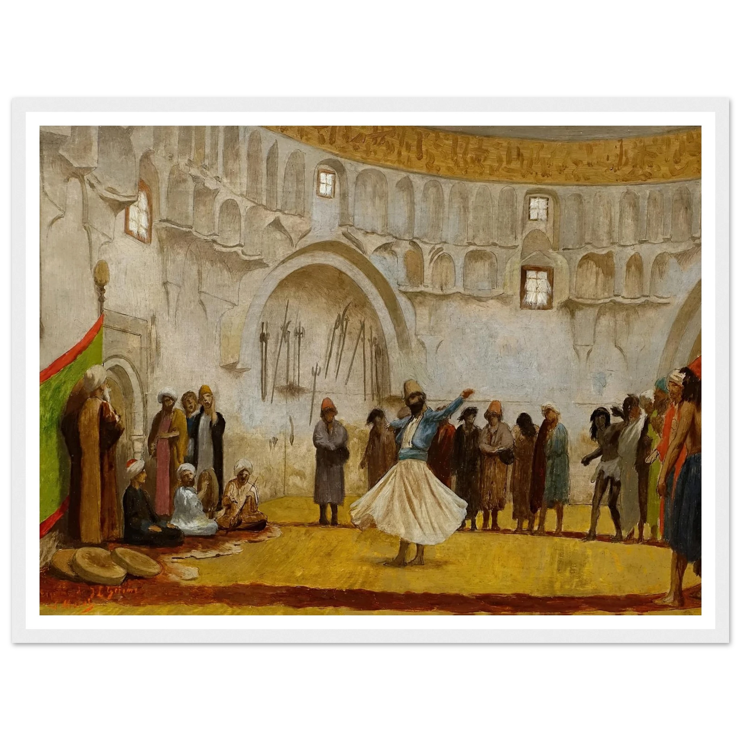 Sketch for Le derviche tourneur (The Whirling Dervish) (c. 1868-1889) Art Print | Jean Leon Gerome - Framed Poster - 30x40 cm / 12x16″ - Black frame