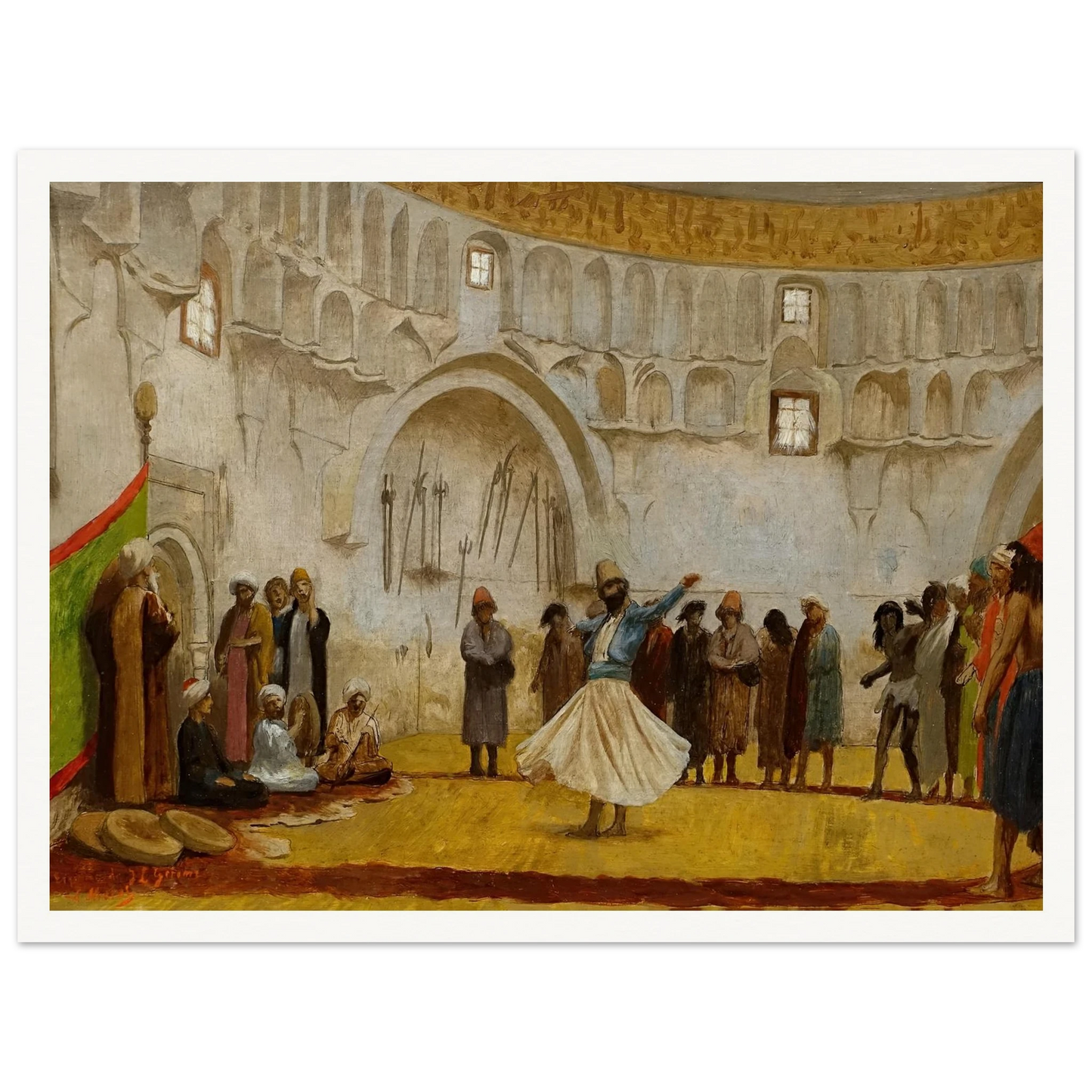 Sketch for Le derviche tourneur (The Whirling Dervish) (c. 1868-1889) Art Print | Jean Leon Gerome - Framed Poster - 30x40 cm / 12x16″ - Black frame
