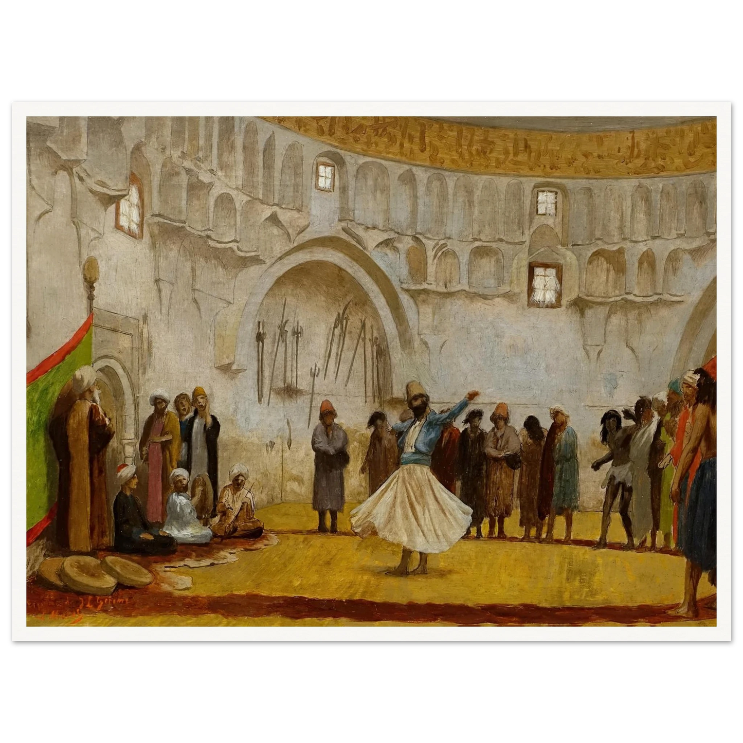 Sketch for Le derviche tourneur (The Whirling Dervish) (c. 1868-1889) Art Print | Jean Leon Gerome - Framed Poster - 30x40 cm / 12x16″ - Black frame